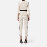 Giacca bicolor in doppio crepe - Elisabetta Franchi GIS0156E2 EF1 ELISABETTA FRANCHI 