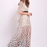 Abito a pois maniche lunghe 511FD15010 51104601 GAUDI' 