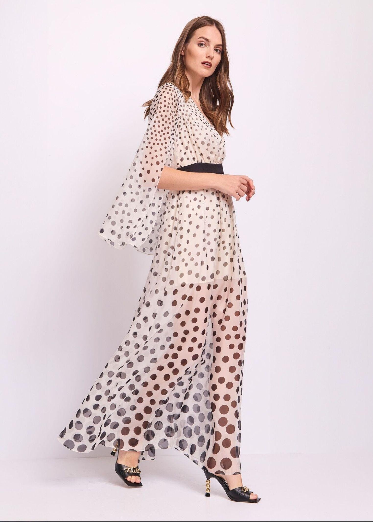 Abito a pois maniche lunghe 511FD15010 51104601 GAUDI' 