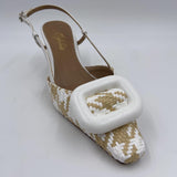 Slingback in raffia