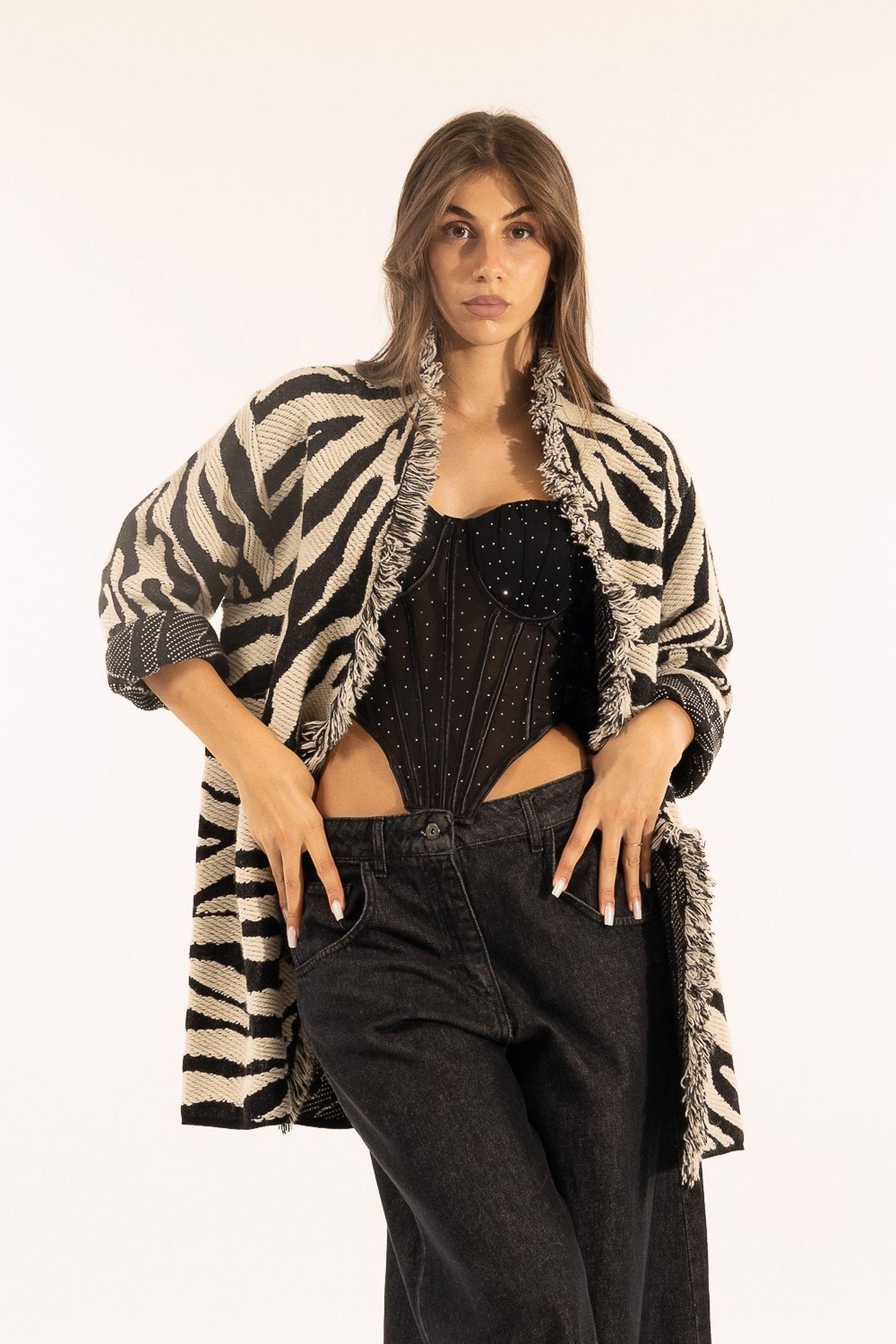 Cardigan giacca in lana 3M1033N1 496 KONTATTO 