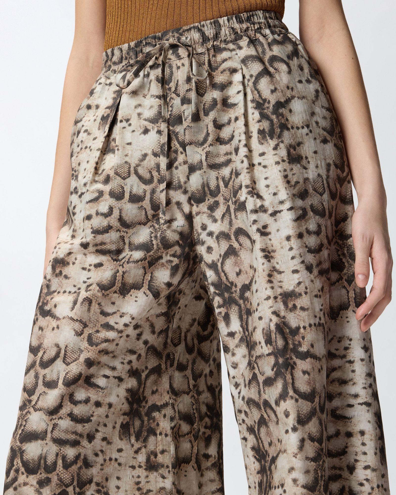 Pantalone ampio con stampa snake - Pinko 106963A3B1 CZ9 PINKO 