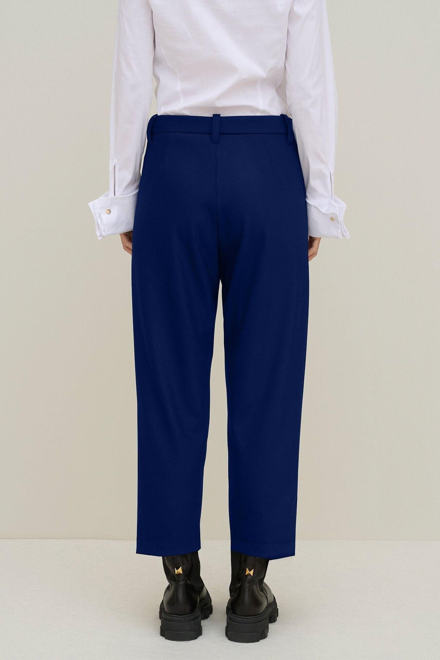 Pantalone cavallo basso in gabardina  - Carla G PEIO02 D1 12 CARLA G. 