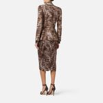 Giacca con stampa alligatore - Elisabetta Franchi GI20761E2 644 ELISABETTA FRANCHI 