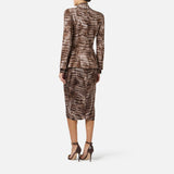 Giacca con stampa alligatore - Elisabetta Franchi GI20761E2 644 ELISABETTA FRANCHI 