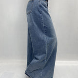 Jeans vita alta e gamba larga