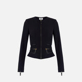 Giacca con dettagli zip GI17356E2 110 ELISABETTA FRANCHI 