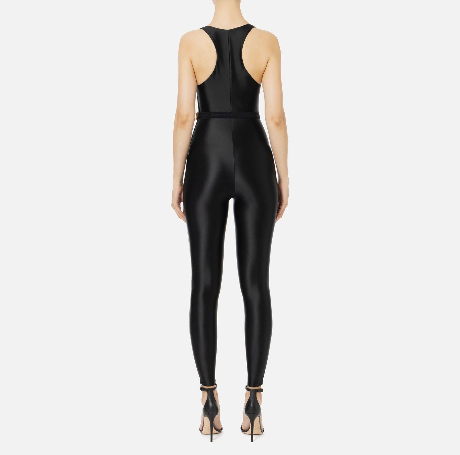 Tuta in lycra lucida con elastico logato TU01446E2 110 ELISABETTA FRANCHI 