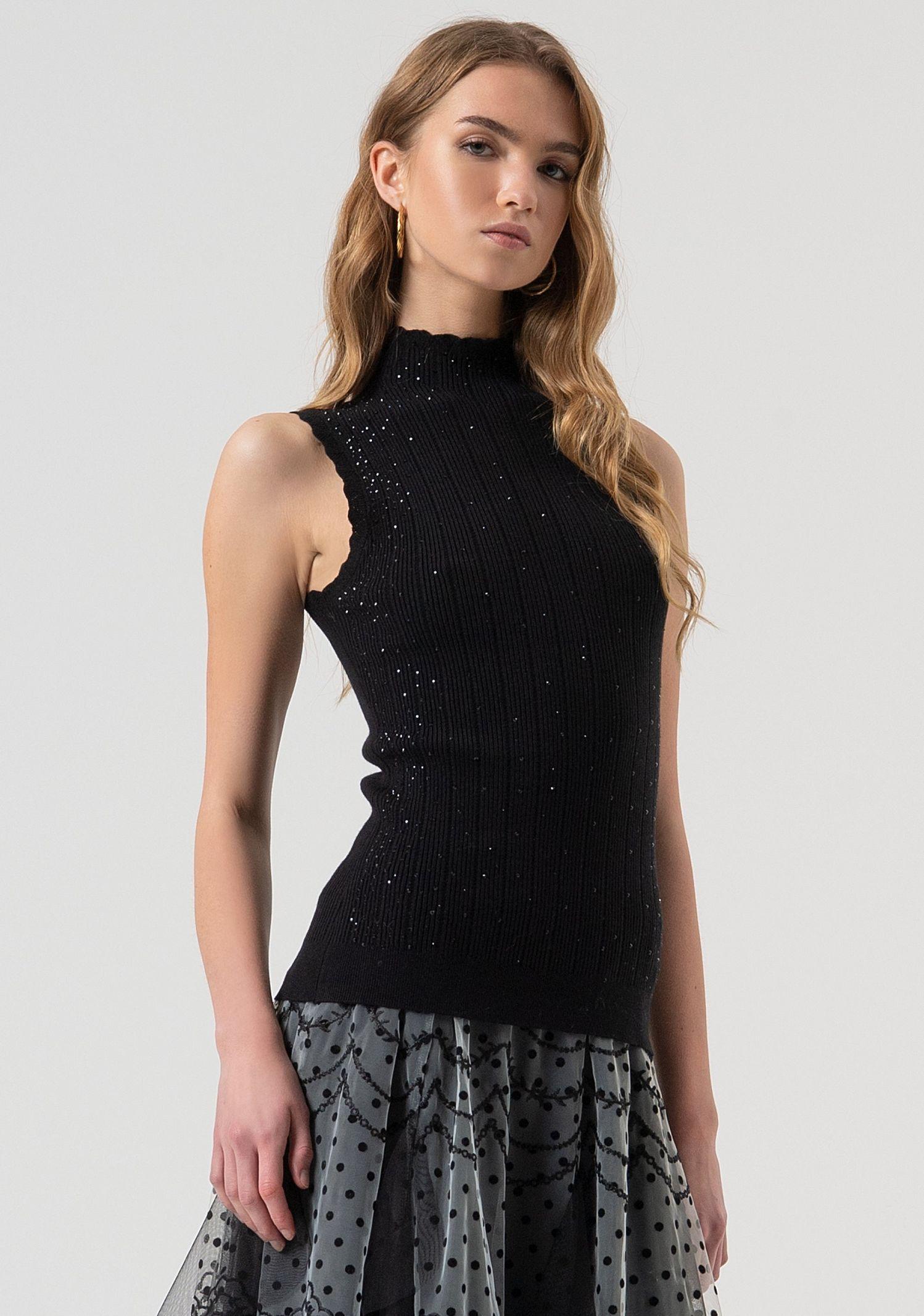 Top con strass FR25WT4004K50401 053 FRACOMINA 