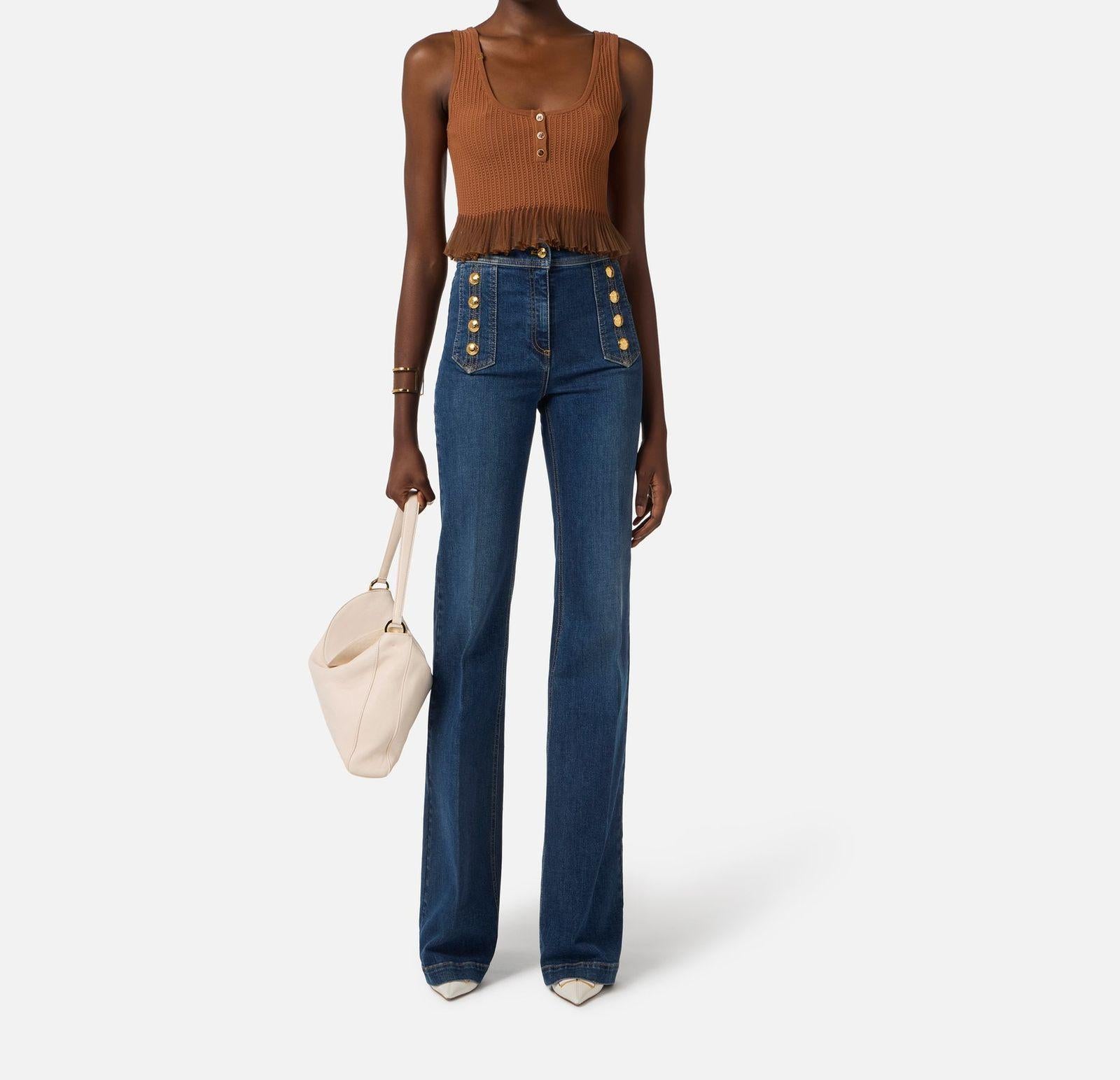 Top in maglia à jour - Elisabetta Franchi TK74B61E2 600 ELISABETTA FRANCHI 