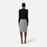 Gonna in diamond tweed - Elisabetta Franchi GO11252E2 306 ELISABETTA FRANCHI 