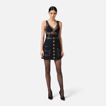 Body in tulle con dettagli in vinile BO00256E2 110 ELISABETTA FRANCHI 
