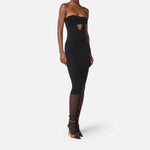 Abito con dettagli à jour - Elisabetta Franchi AM05B56E2 110 ELISABETTA FRANCHI 