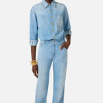 Tuta denim con lettering - Elisabetta Franchi TJ44D61E2 192 ELISABETTA FRANCHI 