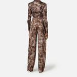 Pantalone stampa alligatore - Elisabetta Franchi PA16261E2 644 ELISABETTA FRANCHI 