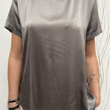 T- shirt girocollo satinata - Ofelia MS2003 GRIGIO OFELIA 