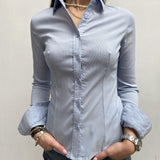 Camicia elasticizzata - Ofelia PARIGI AZZURRO OFELIA 