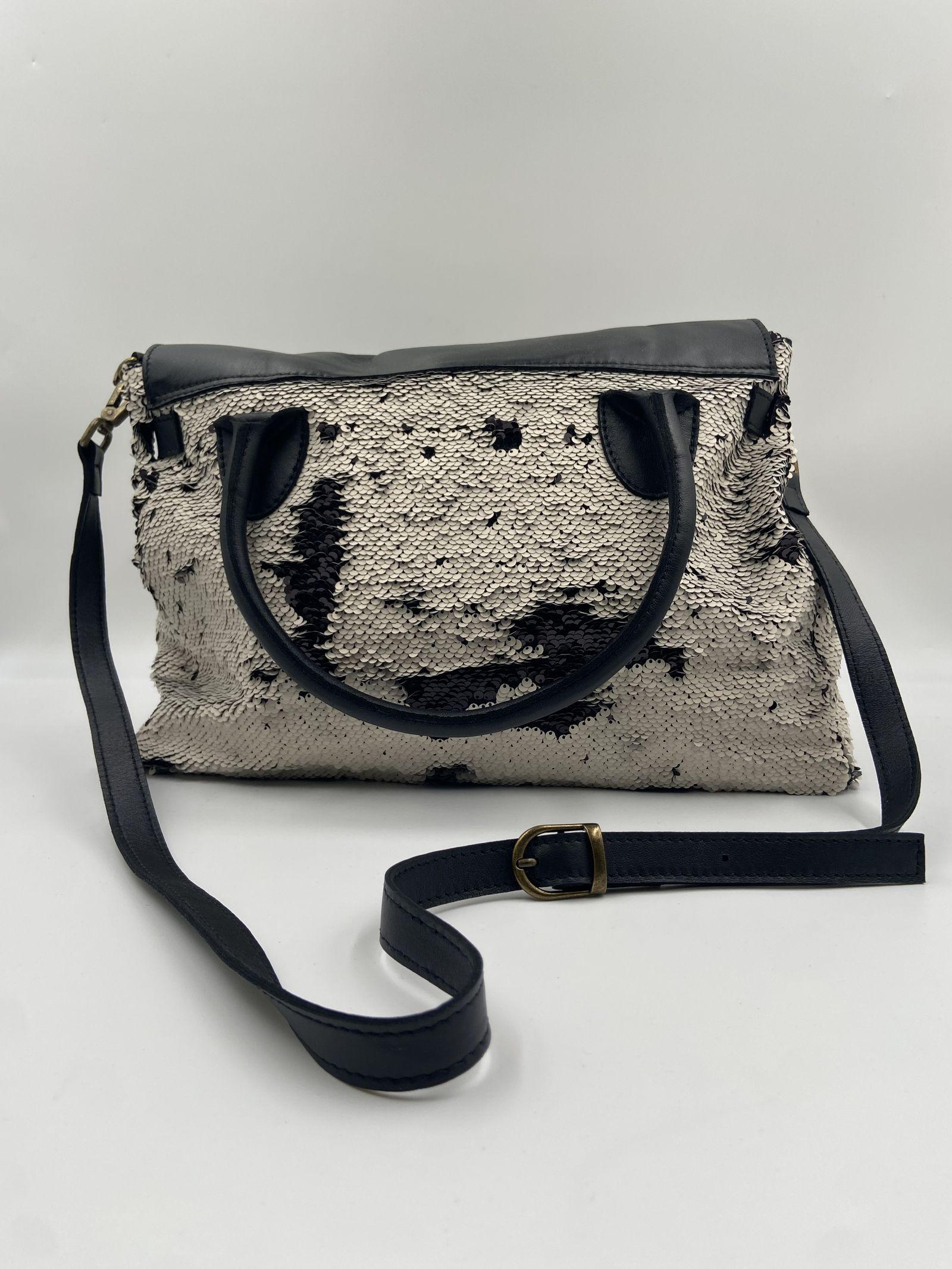 Borsa handbag paillettes - Ofelia 16252 BEIGENERO OFELIA 