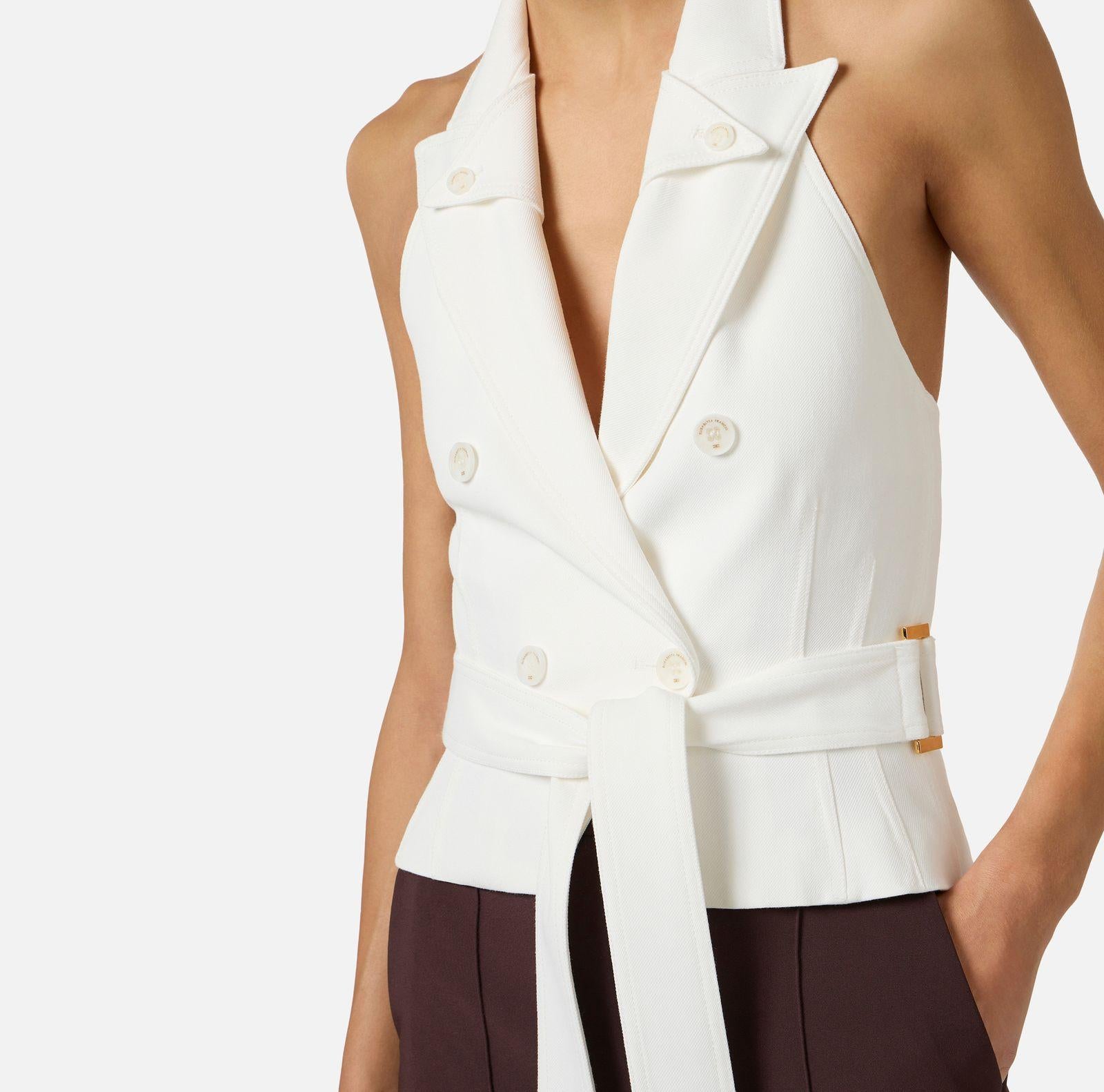 Gilet con fusciacca - Elisabetta Franchi GL00561E2 360 ELISABETTA FRANCHI 