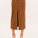 Gonna in suede con spacco ADF401C 67 KONTATTO 