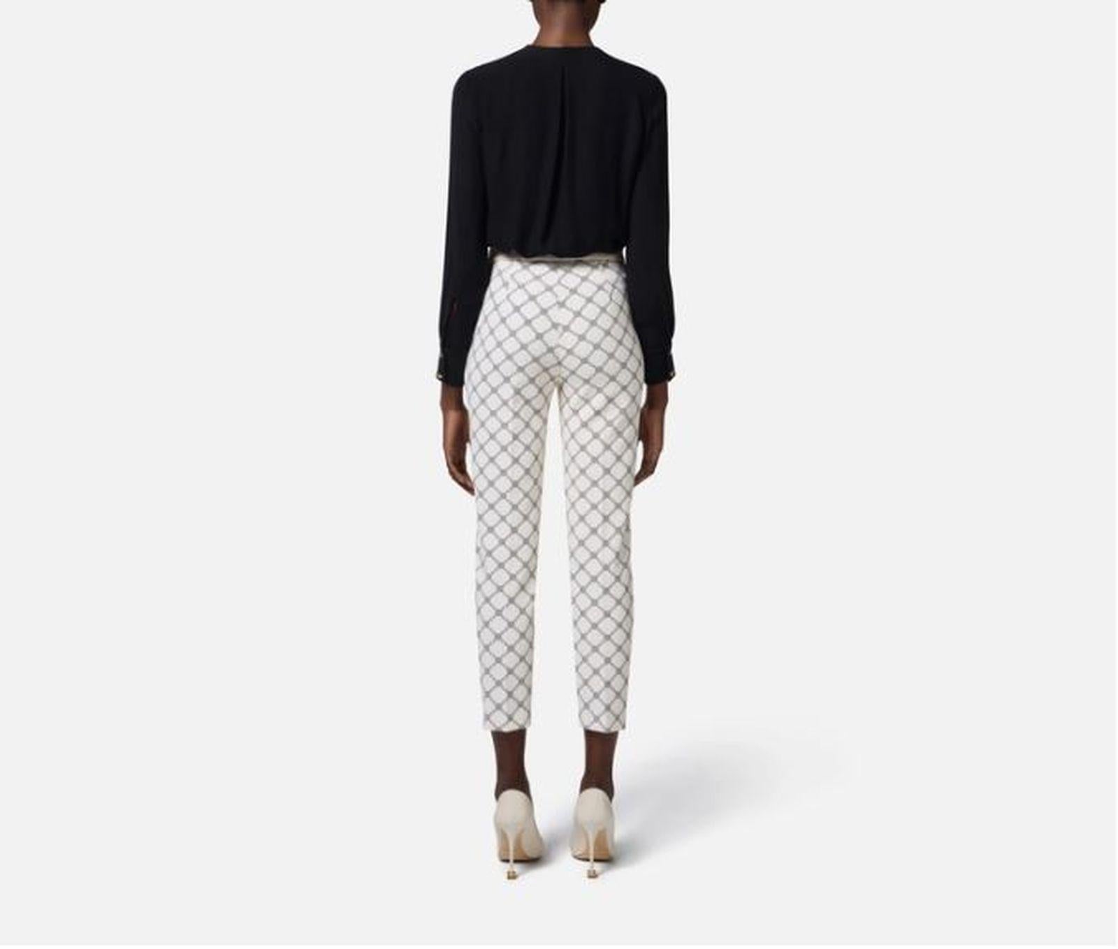 Pantalone con stampa losanghe - Elisabetta Franchi PAS7151E2 E84 ELISABETTA FRANCHI 