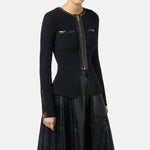 Cardigan in maglia bouclè - Elisabetta Franchi MK38S57E2 110 ELISABETTA FRANCHI 