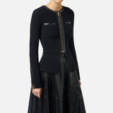Cardigan in maglia bouclè - Elisabetta Franchi MK38S57E2 110 ELISABETTA FRANCHI 