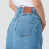 Gonna in denim con lavaggio medio