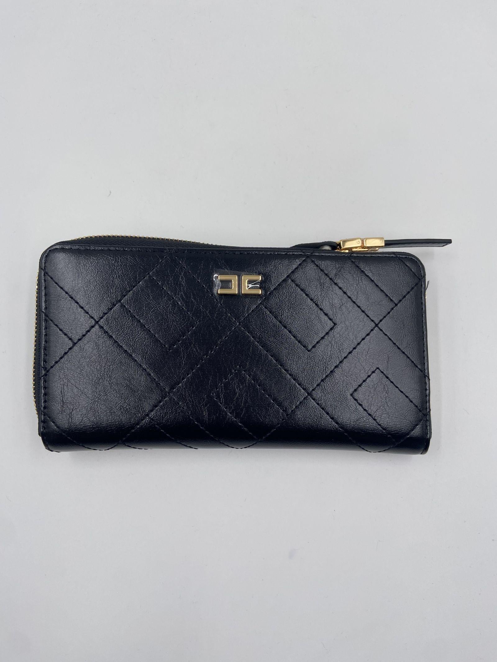 Portafoglio con zip e logo - Elisabetta Franchi PF88A52E2 110 ELISABETTA FRANCHI 