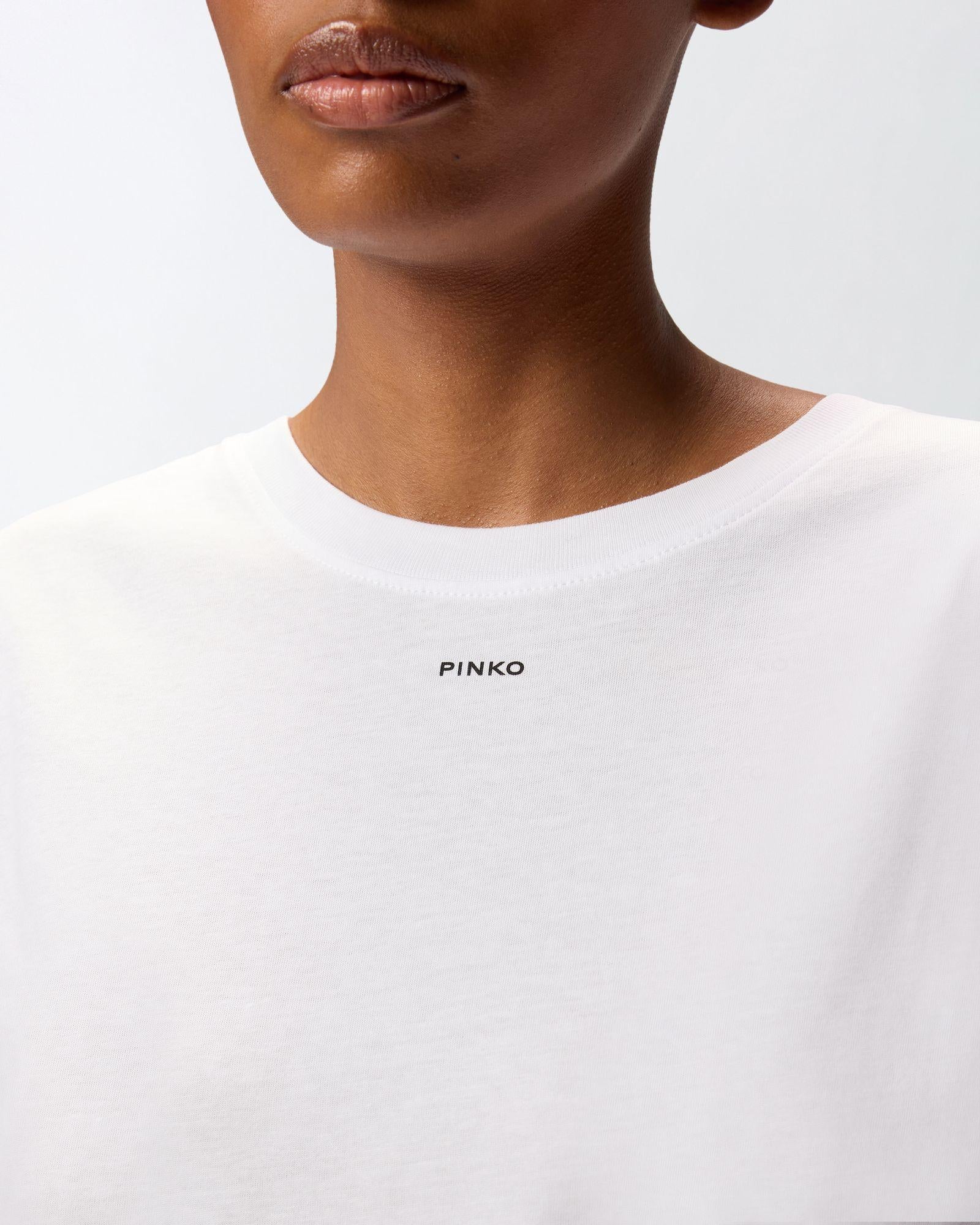 T-shirt stampa logo 100373A2RE Z04 PINKO 