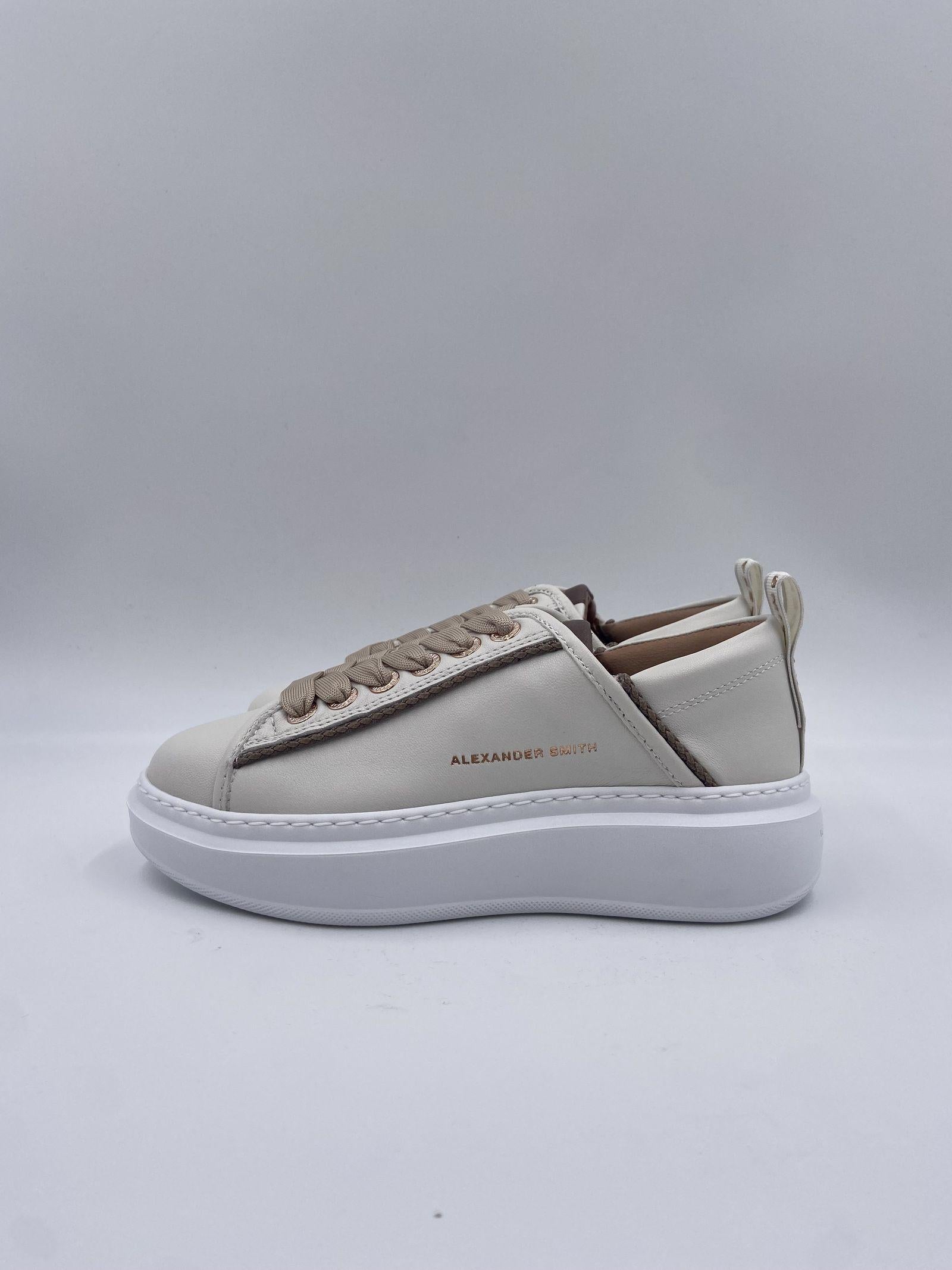 Sneakers Wembley White Dark Brown ASBBWYW 0076 WDB ALEXANDER SMITH 