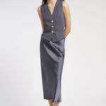Gilet in crepe satin LOIT07D8 22 CARLA G. 