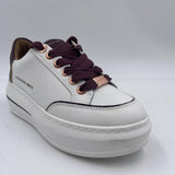 Sneakers Lancaster Woman White Bordeaux