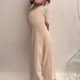 Pantalone con placca oro logata - Elisabetta Franchi PAT1541E2 193 ELISABETTA FRANCHI 