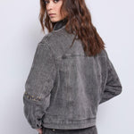 Giubbotto denim con borchie 521BD36003 00 GAUDI' 