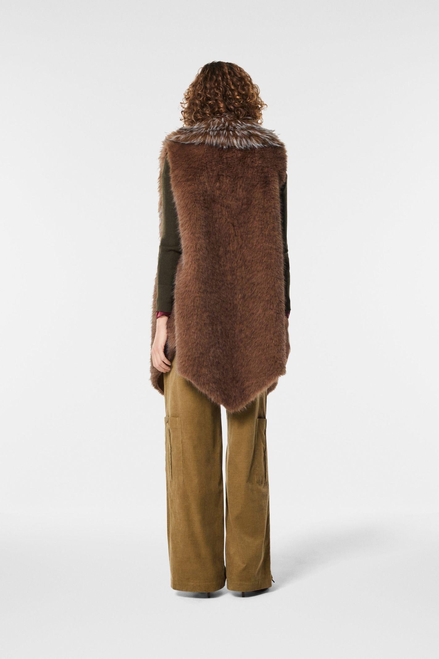 Gilet in ecovolpe piuma 40BBPIUMA 0605 NENETTE 