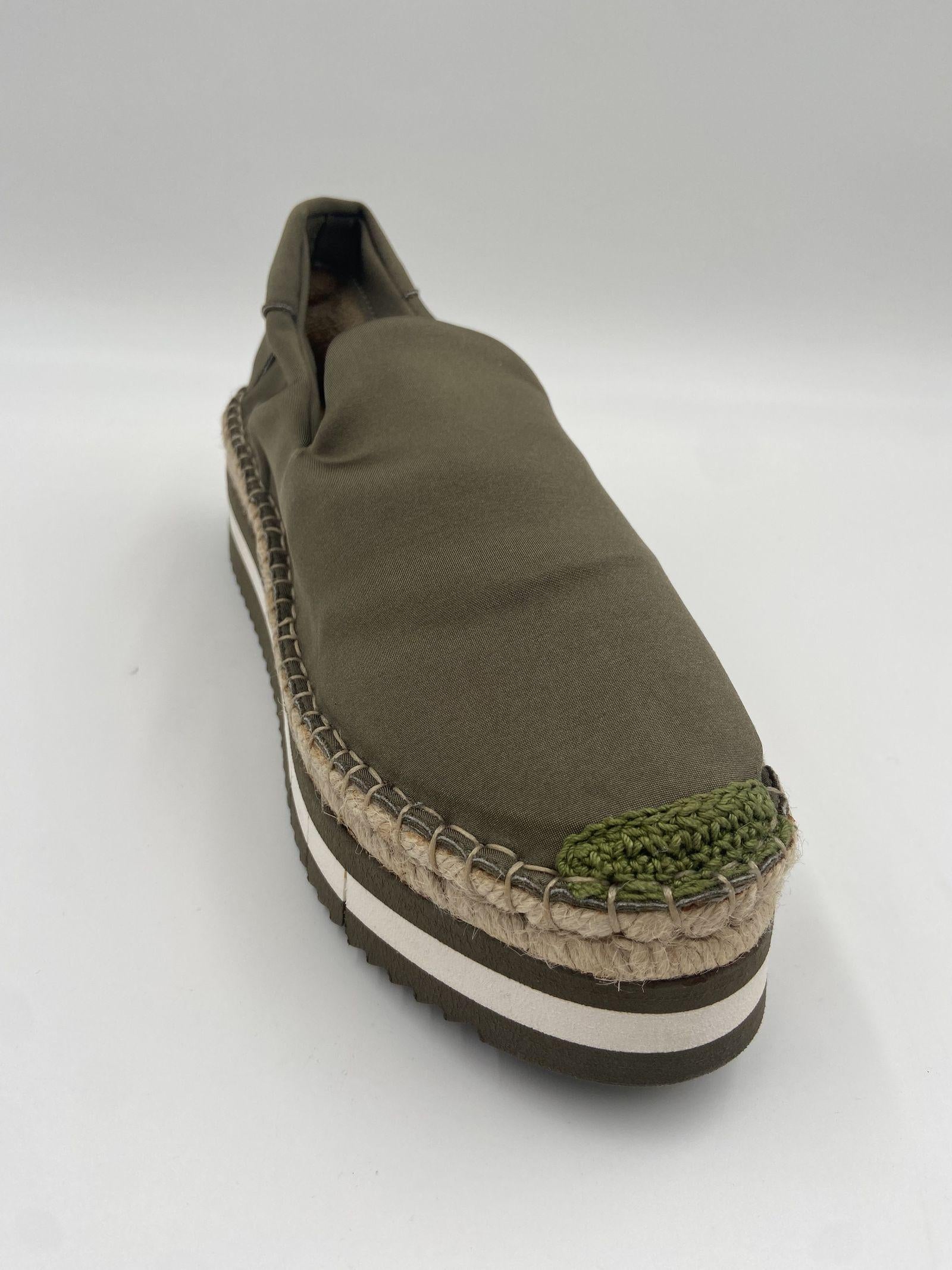 Espadrilles in tessuto lucido S307 VERDE FIORINA 