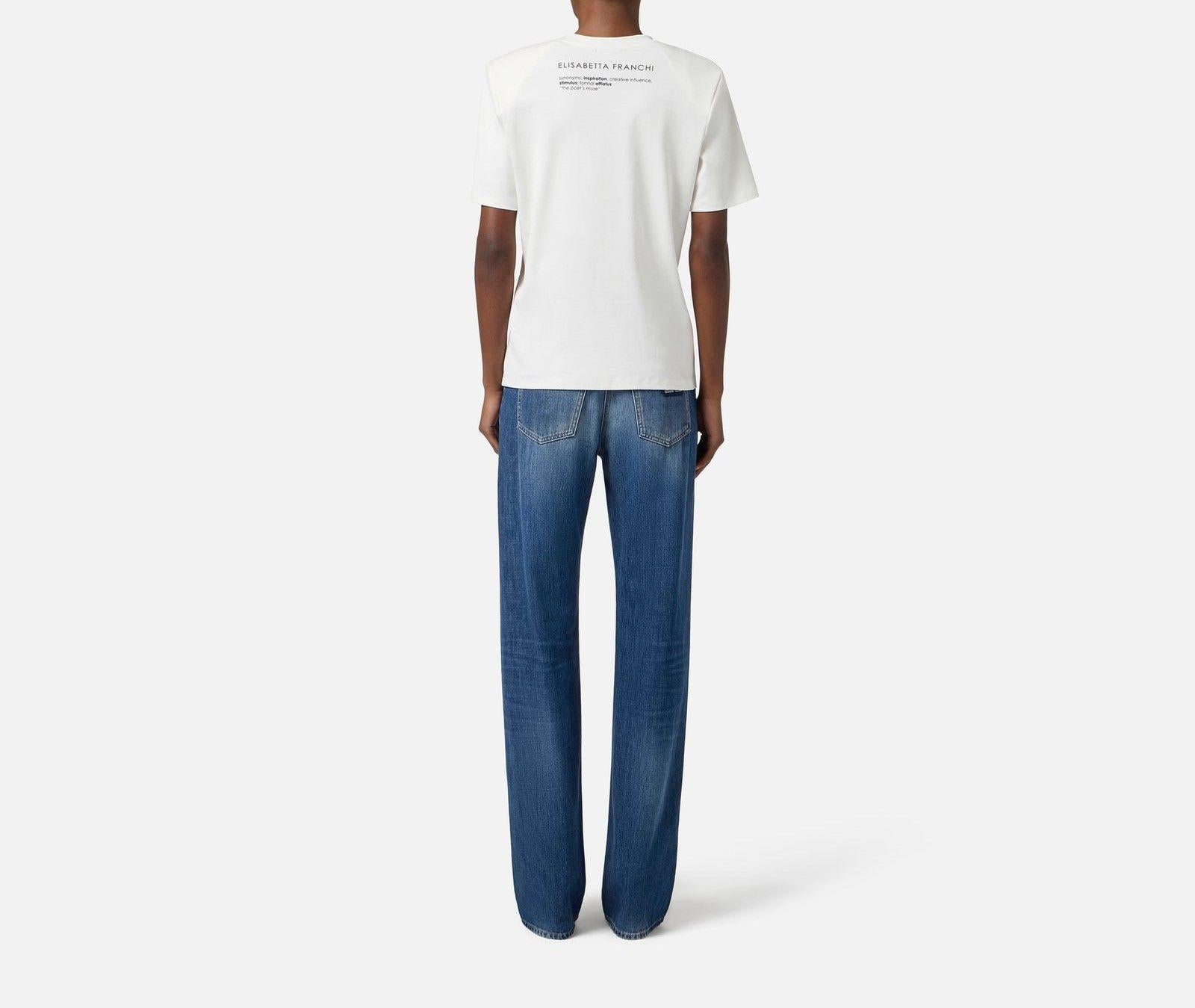 T-shirt con taschino - Elisabetta Franchi MA02056E2 270 ELISABETTA FRANCHI 