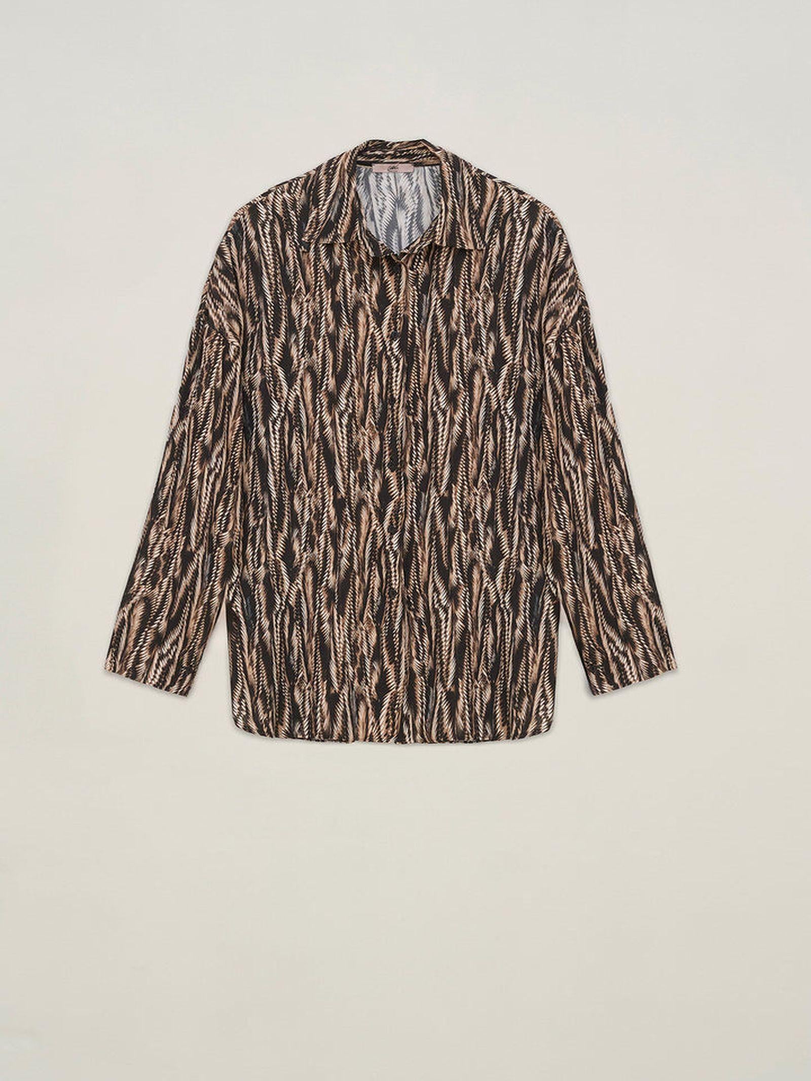 Camicia over stampa fourrure EDDI35 D1 10 CARLA G. 
