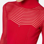 Abito midi con motivo chevron e maniche lunghe AM02B46E2 CG5 ELISABETTA FRANCHI 