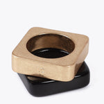 Set anellii quadrati bicolore LF2503025 2MN LOLA 
