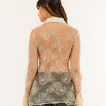 Camicia in pizzo con rouge NH305C 173 KONTATTO 