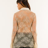 Camicia in pizzo con rouge NH305C 173 KONTATTO 