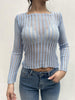Maglia trasparente maniche lunghe