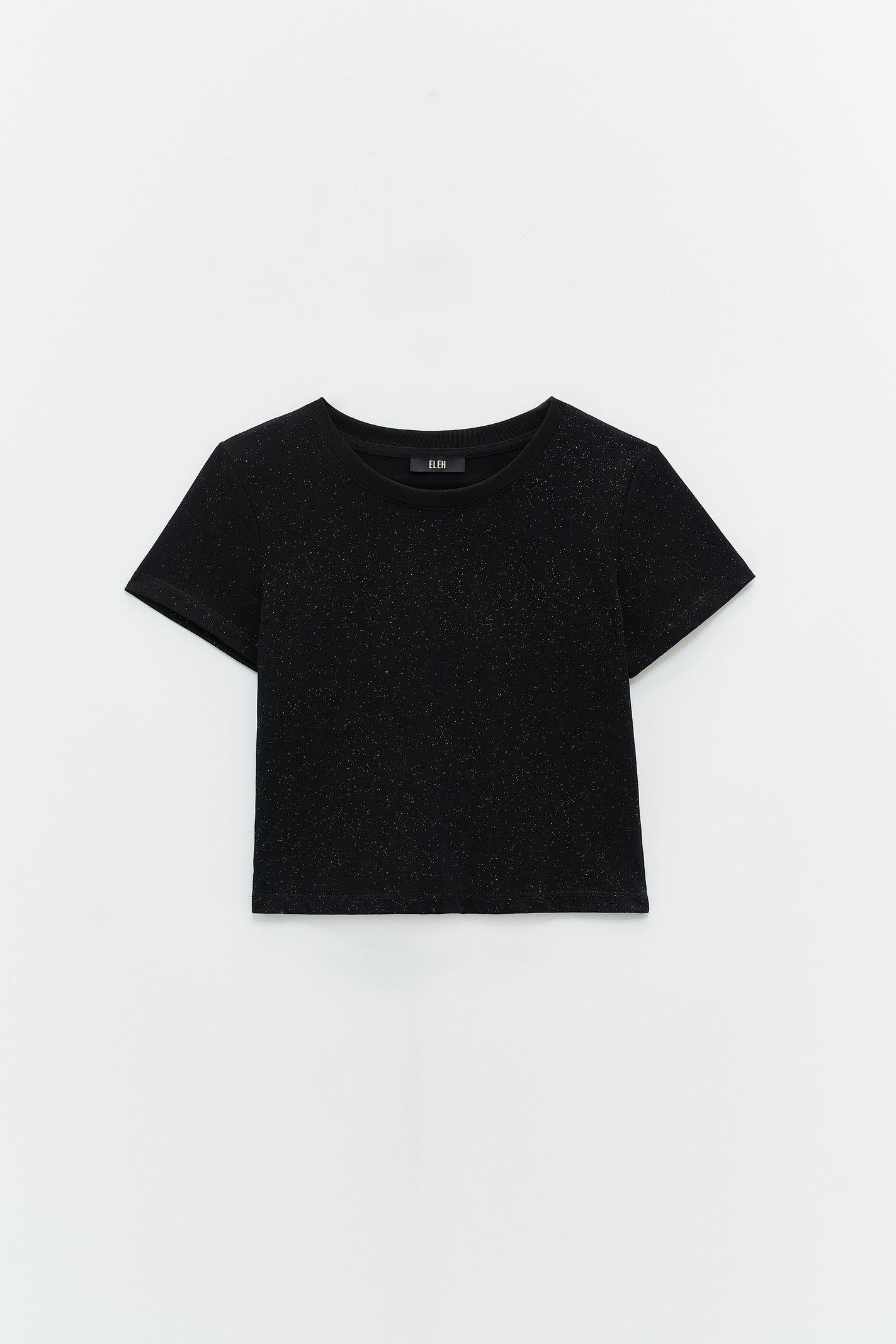 T-shirts brillantinata ESS250001 NERO ELEH 