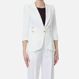 Giacca in misto lino - Elisabetta Franchi GI23662E2 360 ELISABETTA FRANCHI 