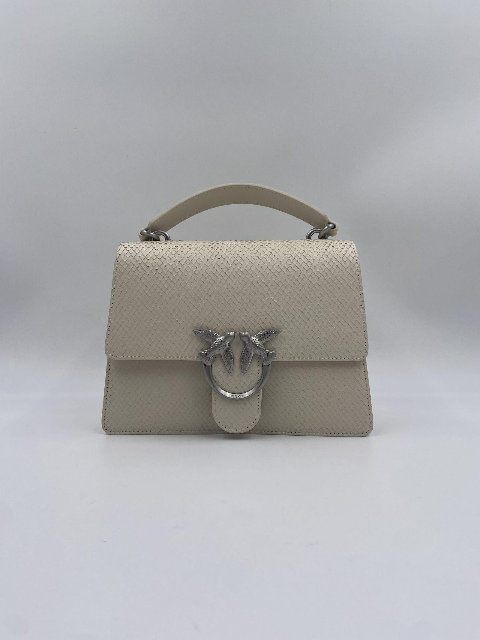 Borsa a tracolla in rettile opaco 100066-A1VF Z14S PINKO 