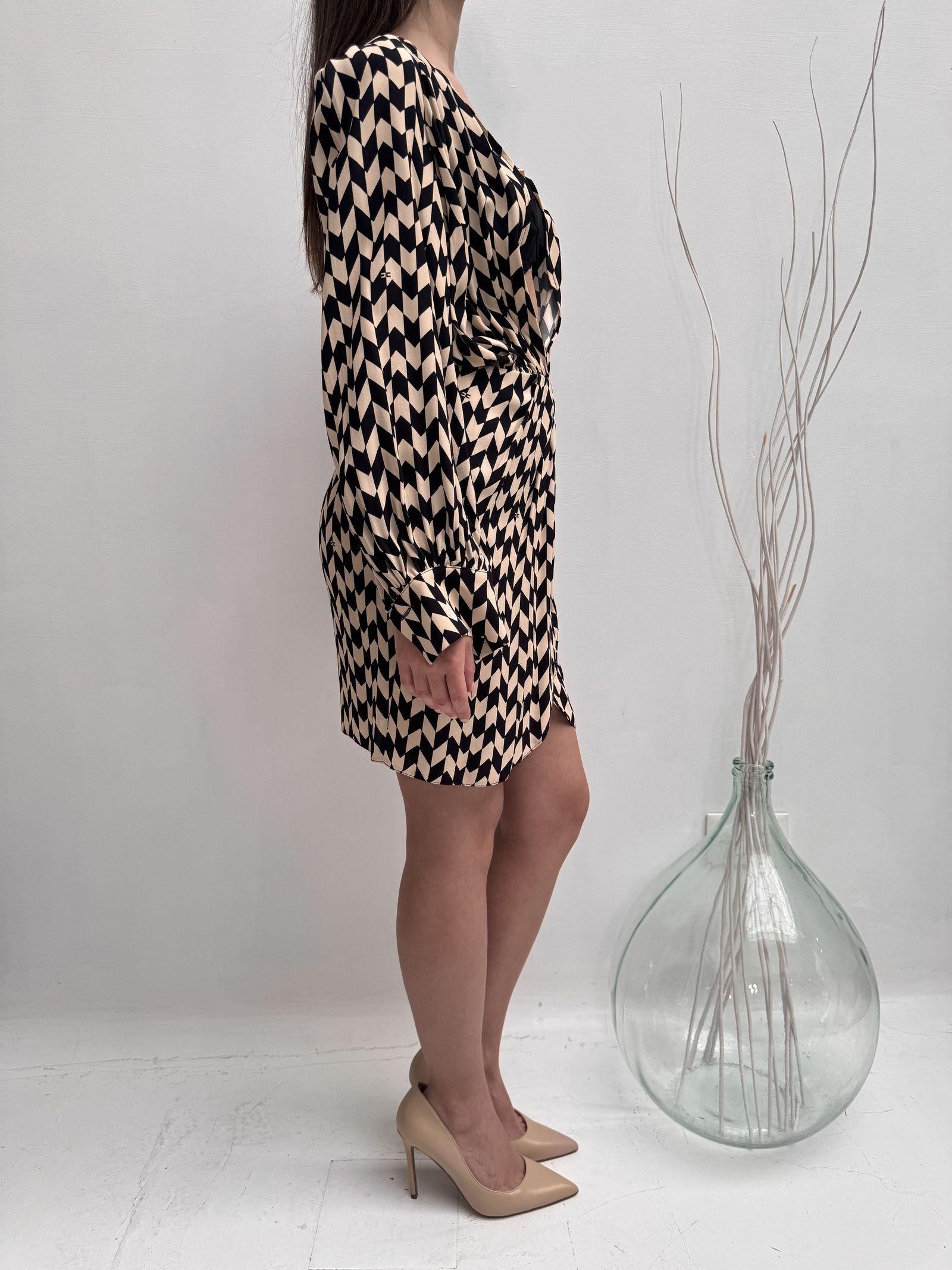Abito stampa geometrica - Elisabetta Franchi AB38632E2 G80 ELISABETTA FRANCHI 