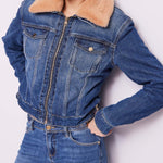 Giubbotto denim con pelliccia 421BD36002 00 GAUDI' 