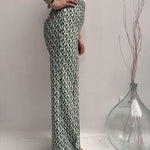Pantalone stampa geometrica logata - Elisabetta Franchi PA00826E2 AT5 ELISABETTA FRANCHI 